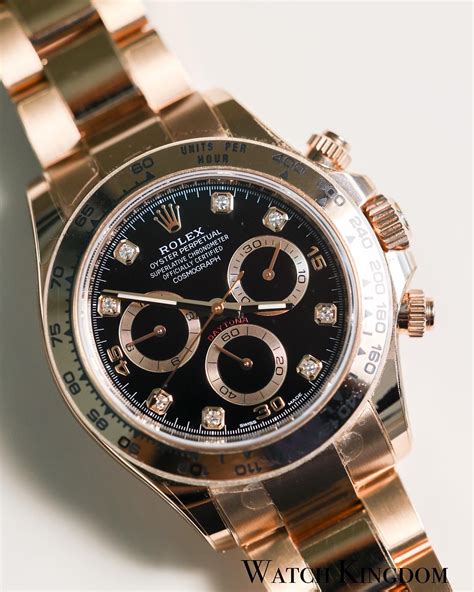 rolex rose gold daytona black face|Rolex Daytona Black Face Wristwatches for sale .